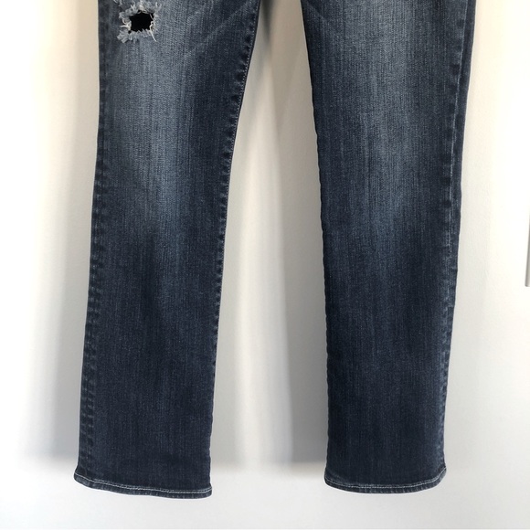 Abercrombie & Fitch Low Rise Distressed Slim Straight Jeans, Size 0, Waist 25 - Picture 8 of 16